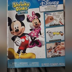 Disney Shrinky Dinks Jr. Activity Kit. 50 Pce Mickey Minnie Donald Duck Goofy